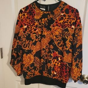 Diane Freis animal print skirt set